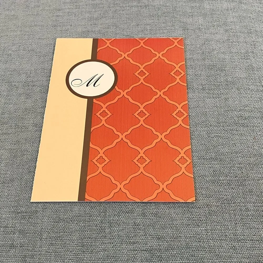 Colonial Williamsburg Blank Card, Letter M